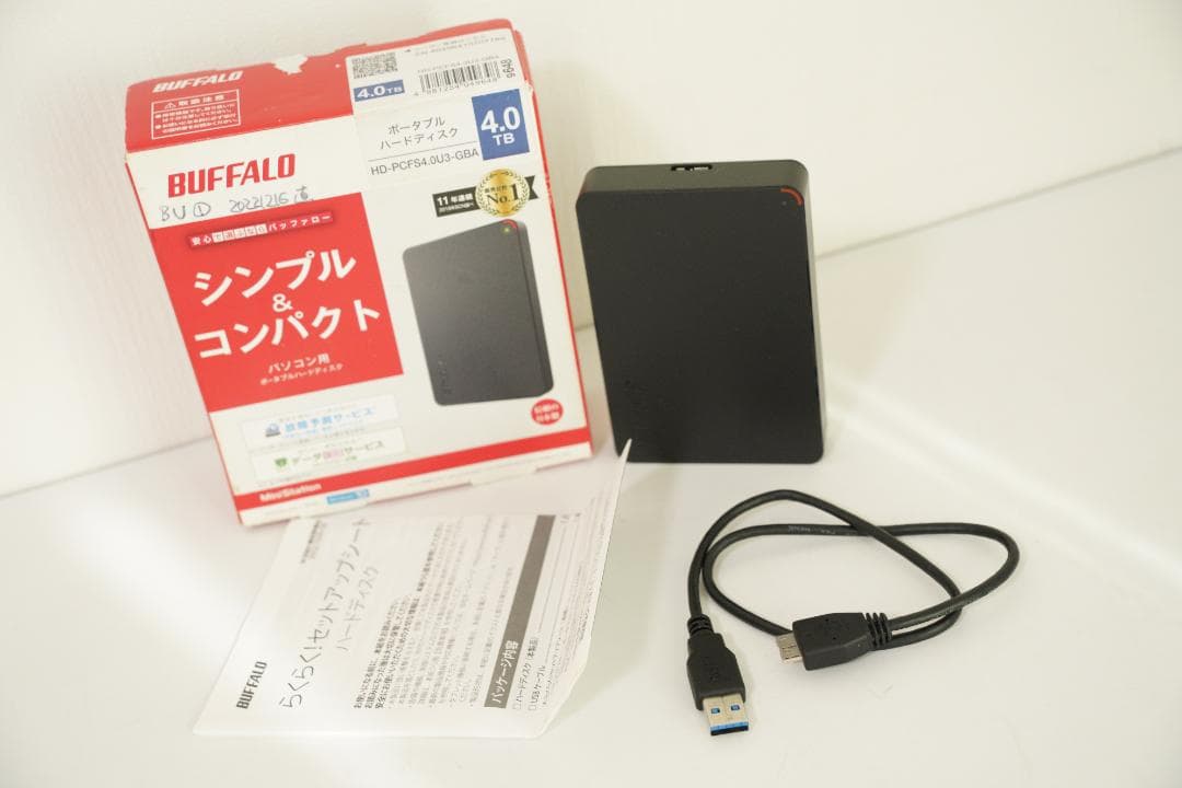 バッファロー ポータブルHDD 4TB HD-PCFS4.0U3-GBA - メルカリ