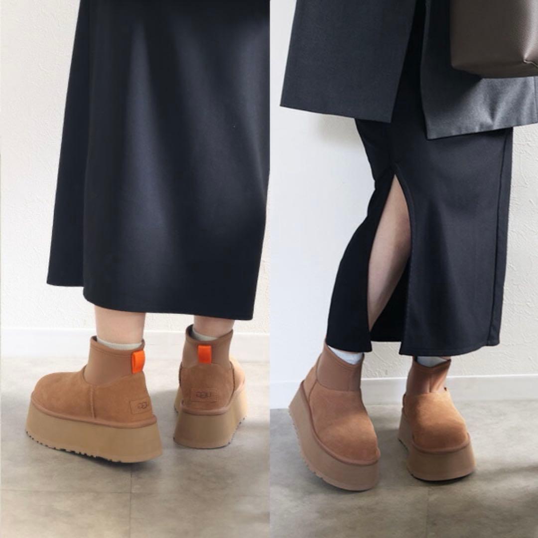 UGG アグ ミニ ディッパー ムートンブーツ ショート丈 靴 厚底