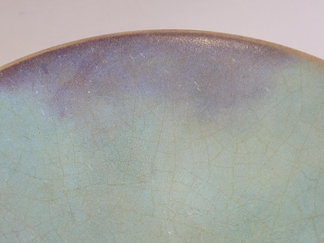 鈞窯 天藍釉紫斑 茶碗