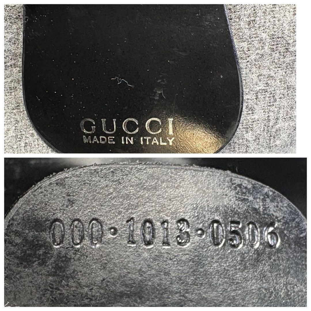 極美品 GUCCI グッチ パテントレザー ワンショルダーブラック リペア