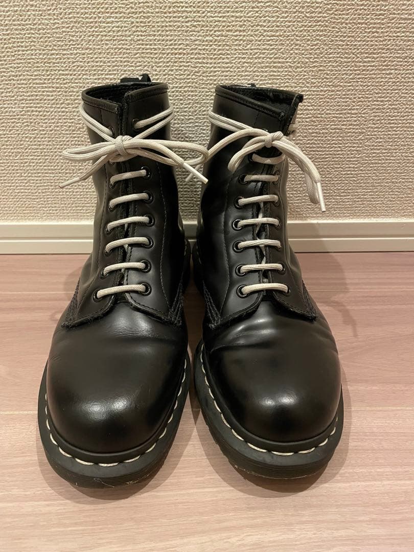 ドクターマーチン　8ホール　黒 レザー ハイカットブーツ Dr.Martens（ドクターマーチン） ブーツ レディース 1460 ツインジップ