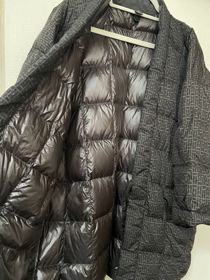 モンベル 半纏 ダウン プリント ハンテン 男女兼用 ダークブラウン XL