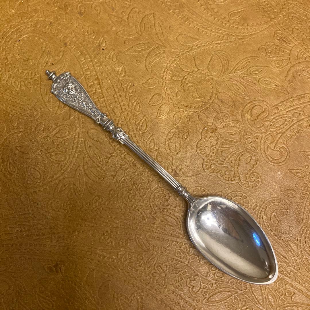 純銀/約41g】ドイツ ティースプーン/12cm【マスカロン】
