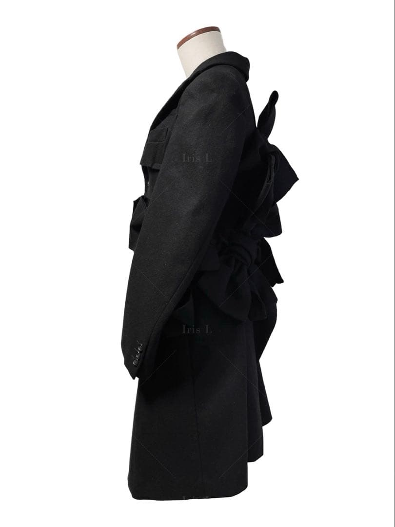 AD2013 コムデギャルソン 立体リボン装飾 ウール ロングコート - メルカリ