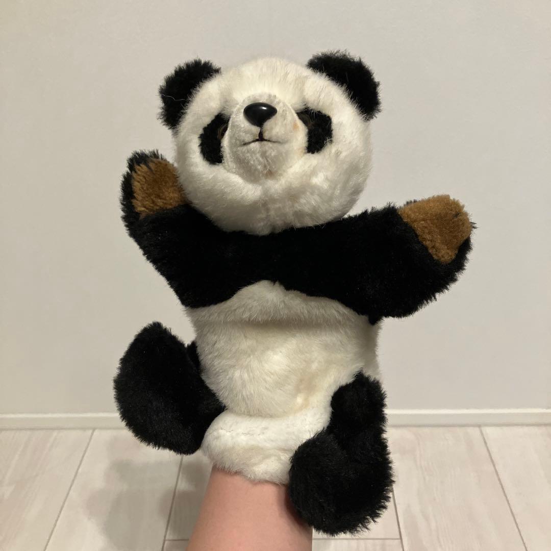 3F 昭和レトロ パンダ ハンドパペット ぬいぐるみ 当時物 ヴィンテージ
