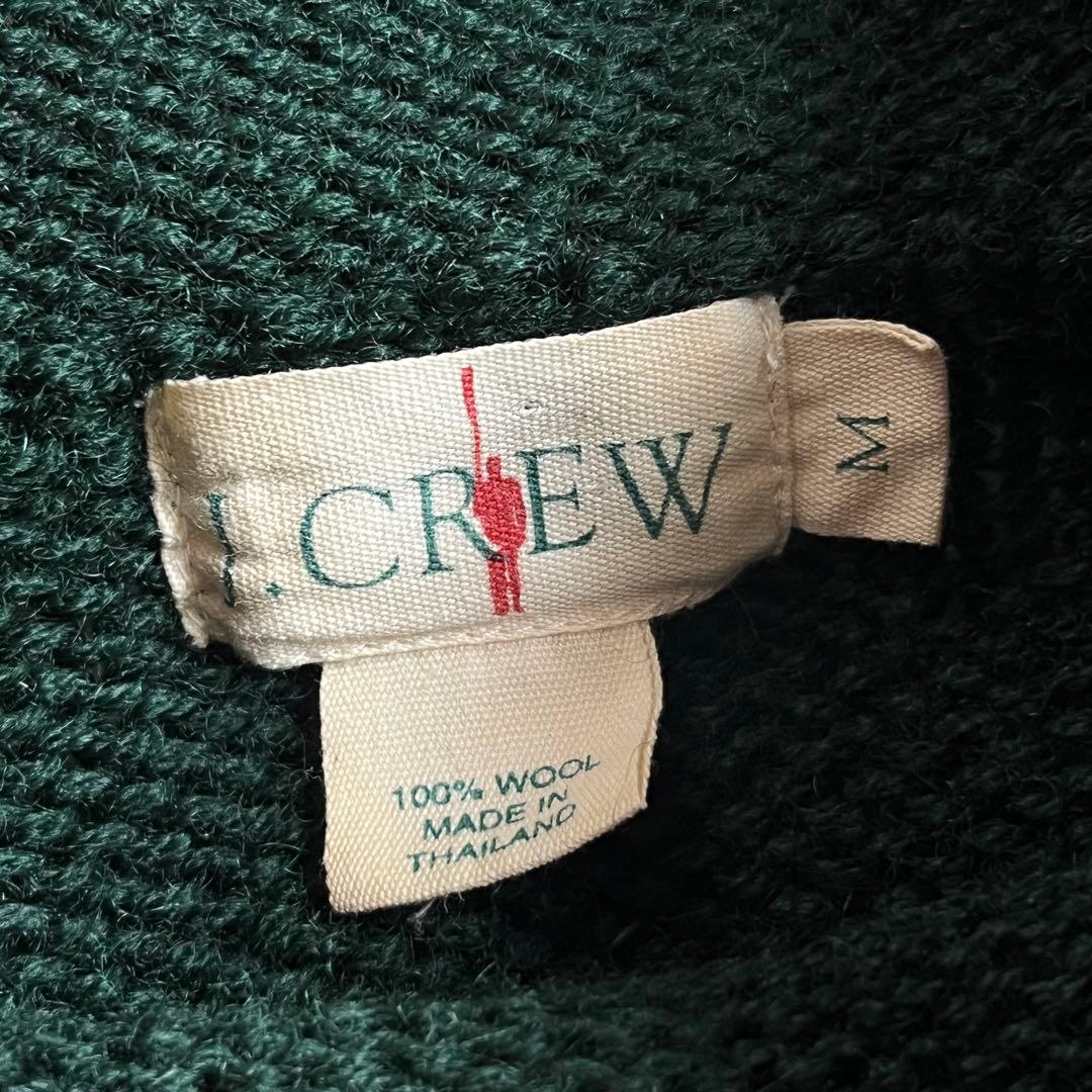 90s J.CREW ジェイクルー 巨人タグ ロールネックセーター ニット 緑