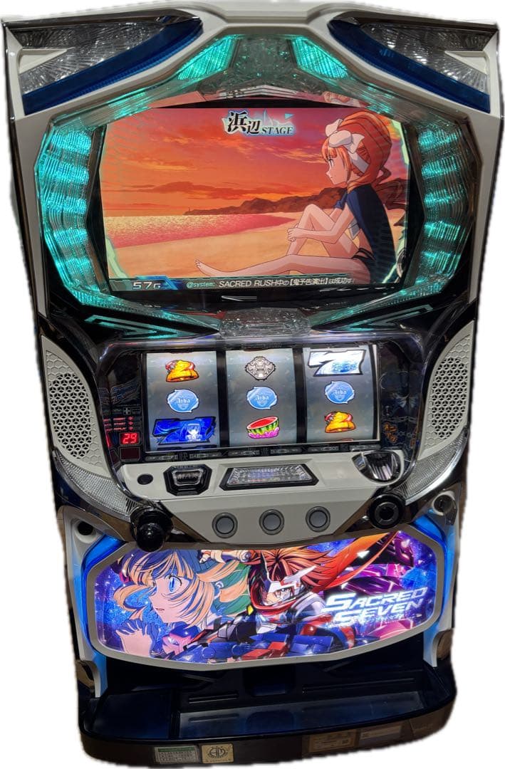 パチスロ実機 セイクリッドセブン イヤホンコンバーター付き - メルカリ