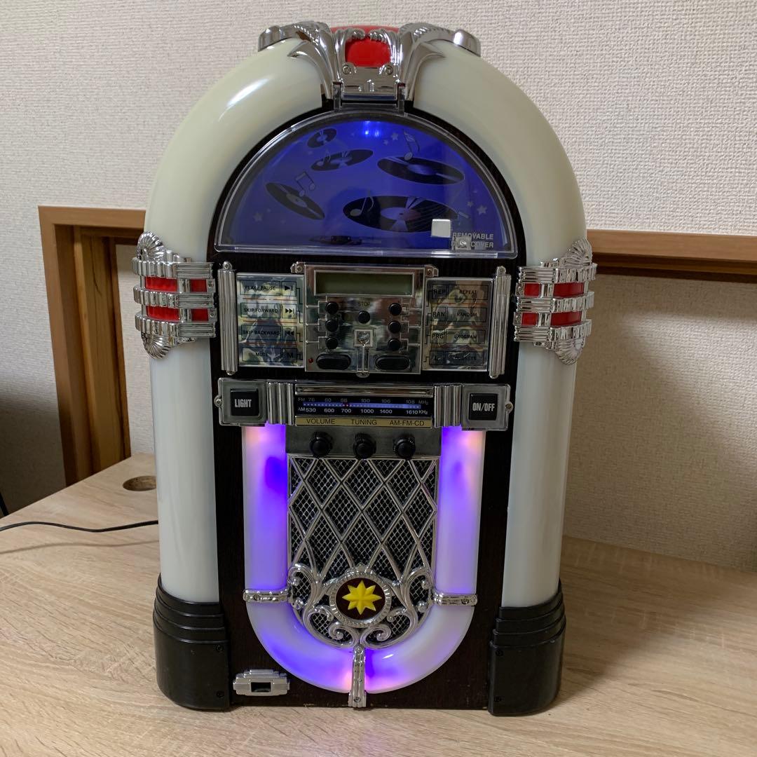 希少 おすすめ ジュークボックス(CD.ラジオ不可)ライトのみ可能インテリアに、 希少！ジュークボックス インテリア アンティーク ラジオ、CD