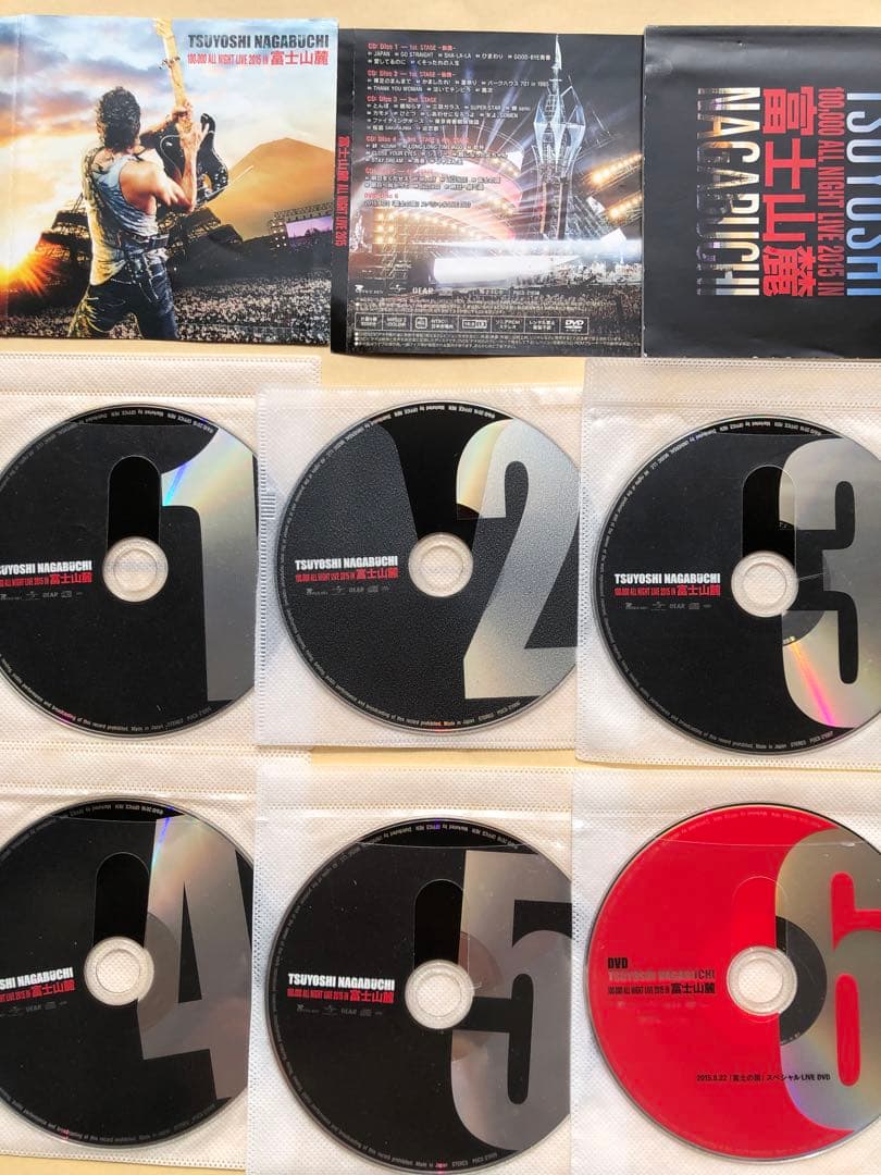 長渕剛 富士山麓ALL NIGHT LIVE CD 5枚、DVD 1枚 ケース無 - メルカリ