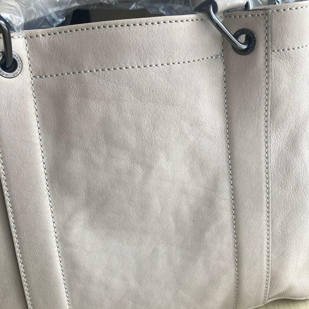 ☆kinaco様☆ロンシャン レザーショルダーバッグ argile アイボリー
