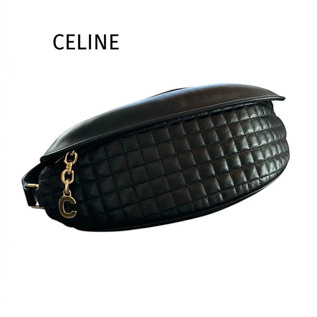 極美品✨CELINE セリーヌ　ブラック オールレザー ショルダーボディバッグ CELINE（セリーヌ） ショルダーバッグ MINI CROSSBODY BAG ミニ クロス