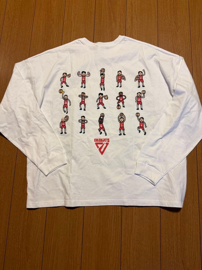 千葉ジェッツ nba paint ビックシルエットロンTシャツ XL 白 - メルカリ