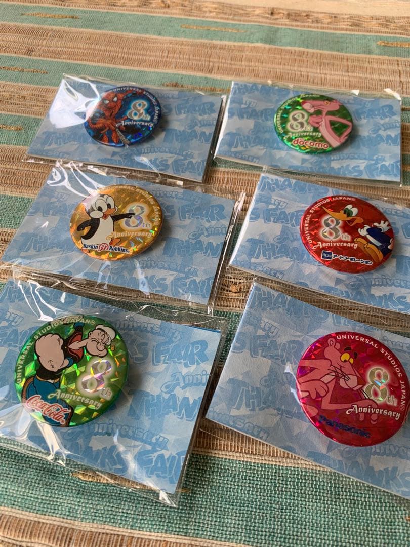 新品]USJ8周年記念ピンバッジ6個セット - メルカリ