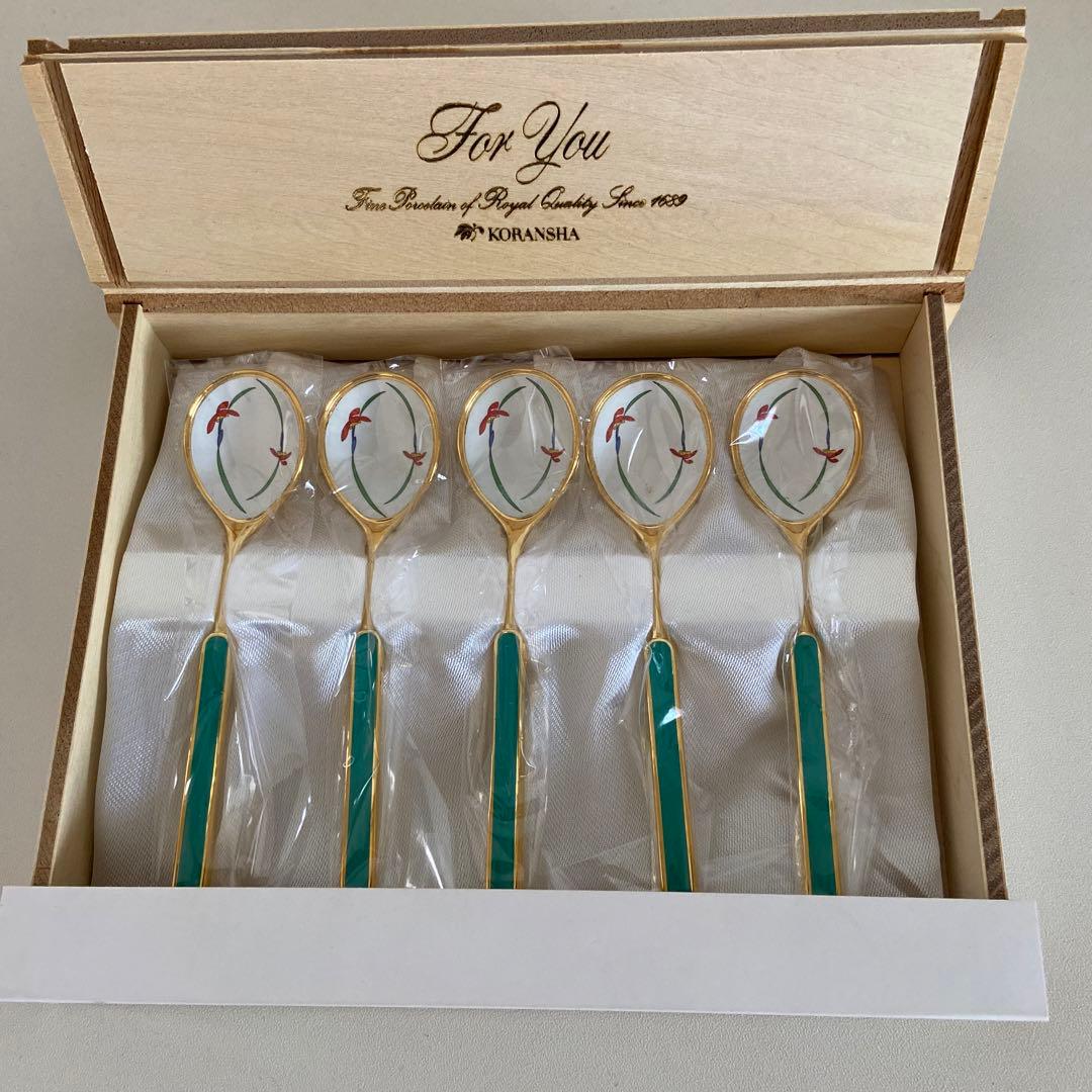 香蘭社 スプーンセット 5本 木箱入 - メルカリ