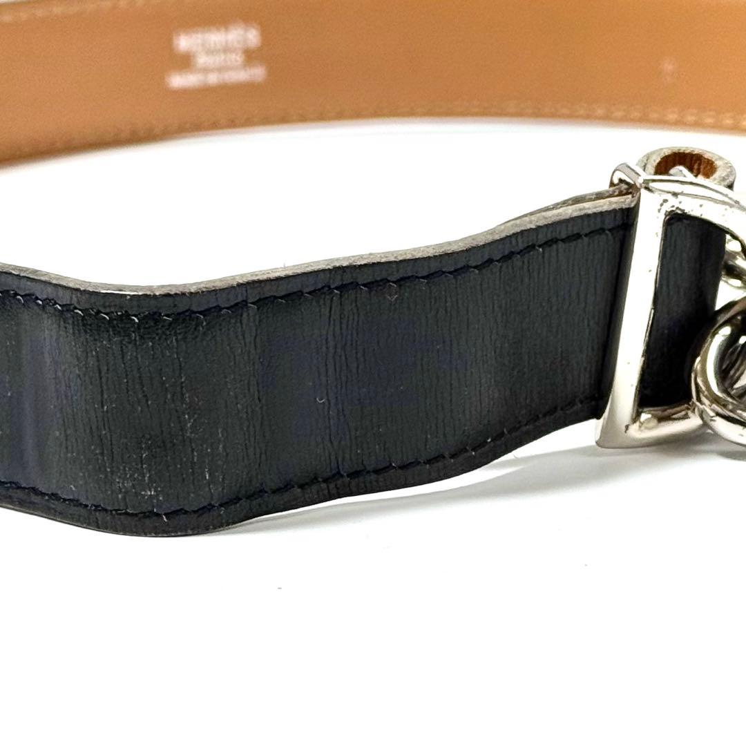 希少 HERMES エルメス マルジェラ期 ベルト シェーヌダンクル レザー