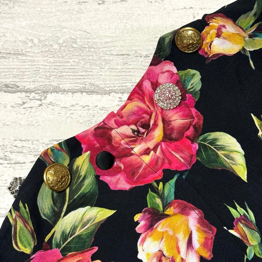 DOLCE&GABBANA ドルチェ&ガッバーナ 花柄 ローズ ワンピース S - メルカリ