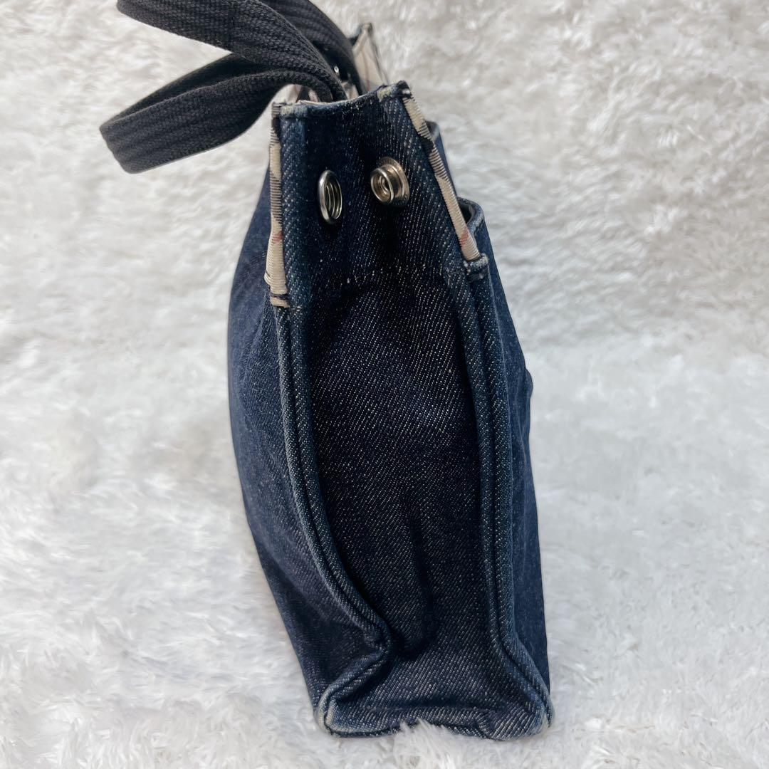 美品✨バーバリー ブルーレーベル デニム ノバチェック トートバッグ