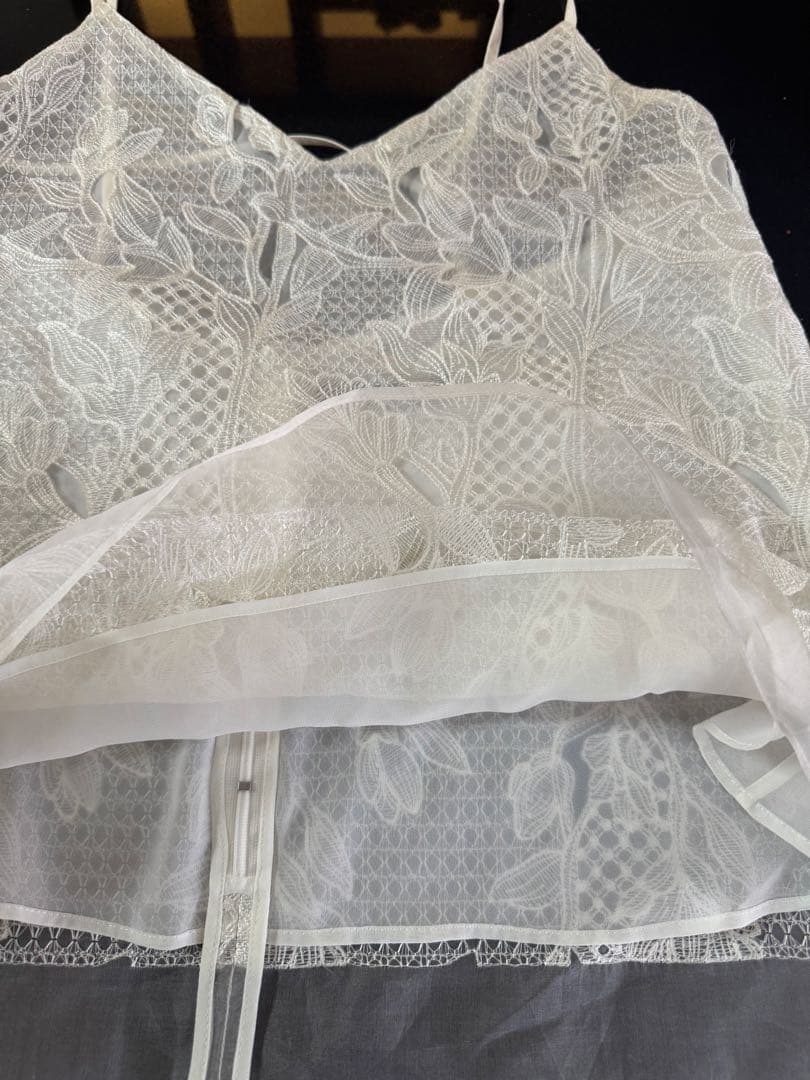 エブール オーガンジーレース キャミソール オフホワイト38