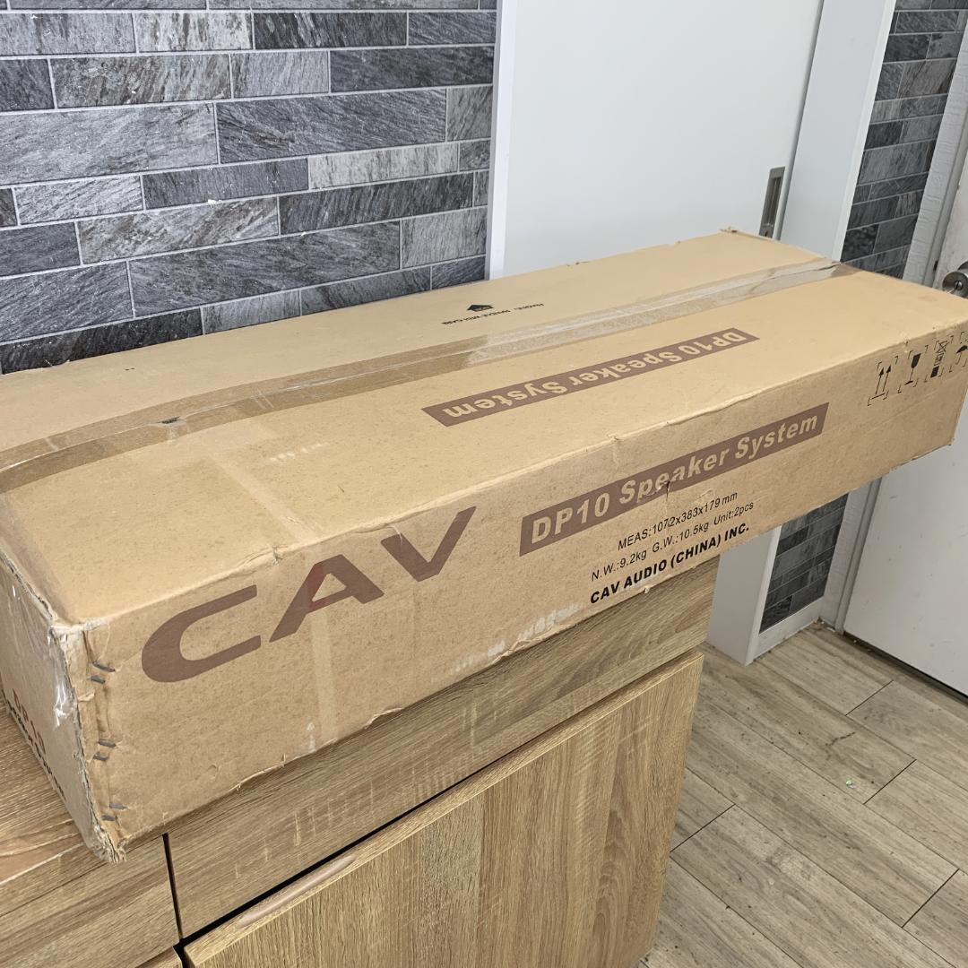 新品未組立品 CAV DP10 トールボーイスピーカー 2台セット 木目調