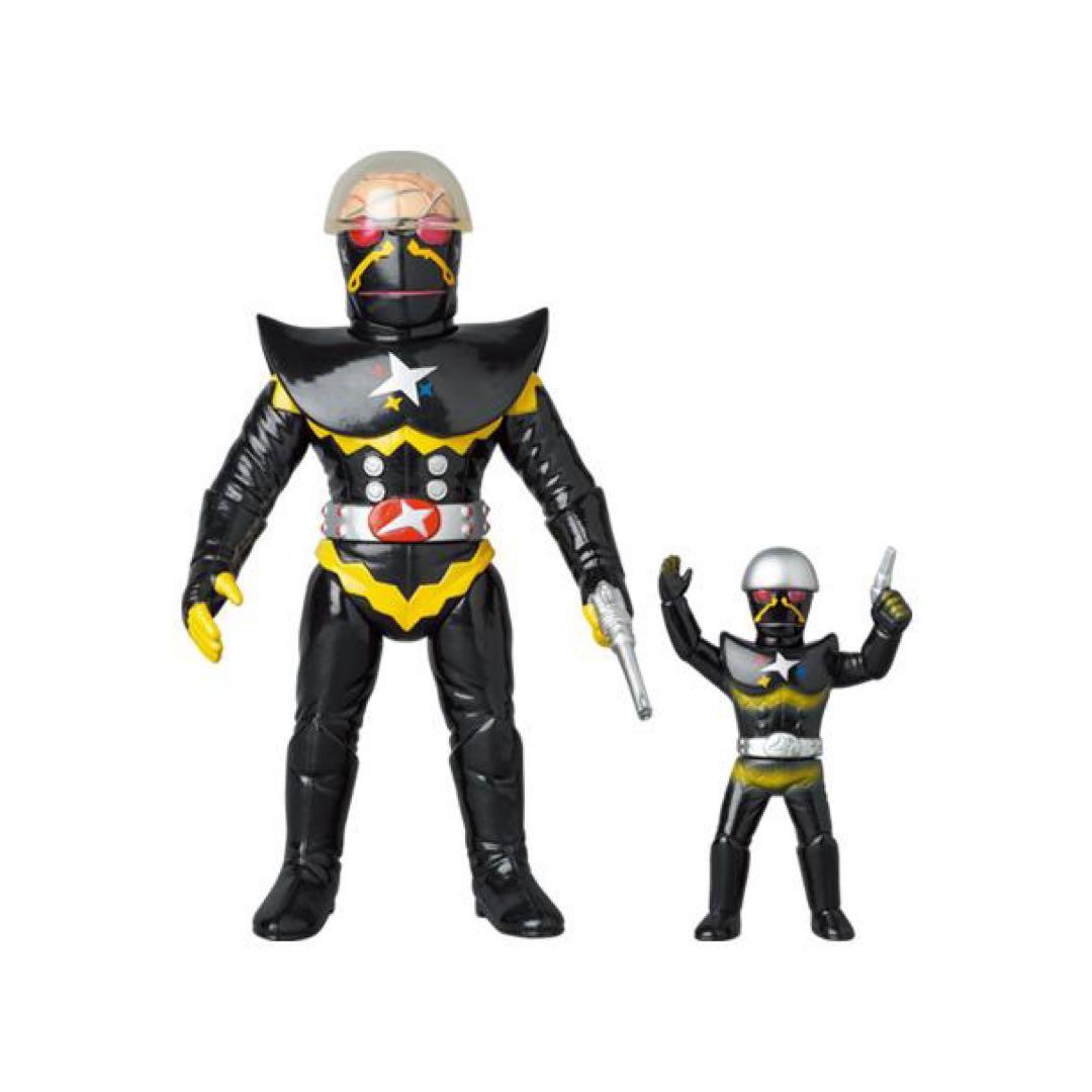 東映レトロソフビ ギルハカイダー (ハカイダーショットVer.)+ミニソフビ MEDICOM TOY - ハカイダー(ハカイダーショット Ver.)＆ ハカイダー