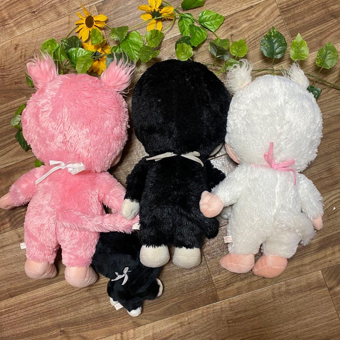 希少 モンチッチ ぬいぐるみ モノトーン 男の子女の子ヴィンテージ