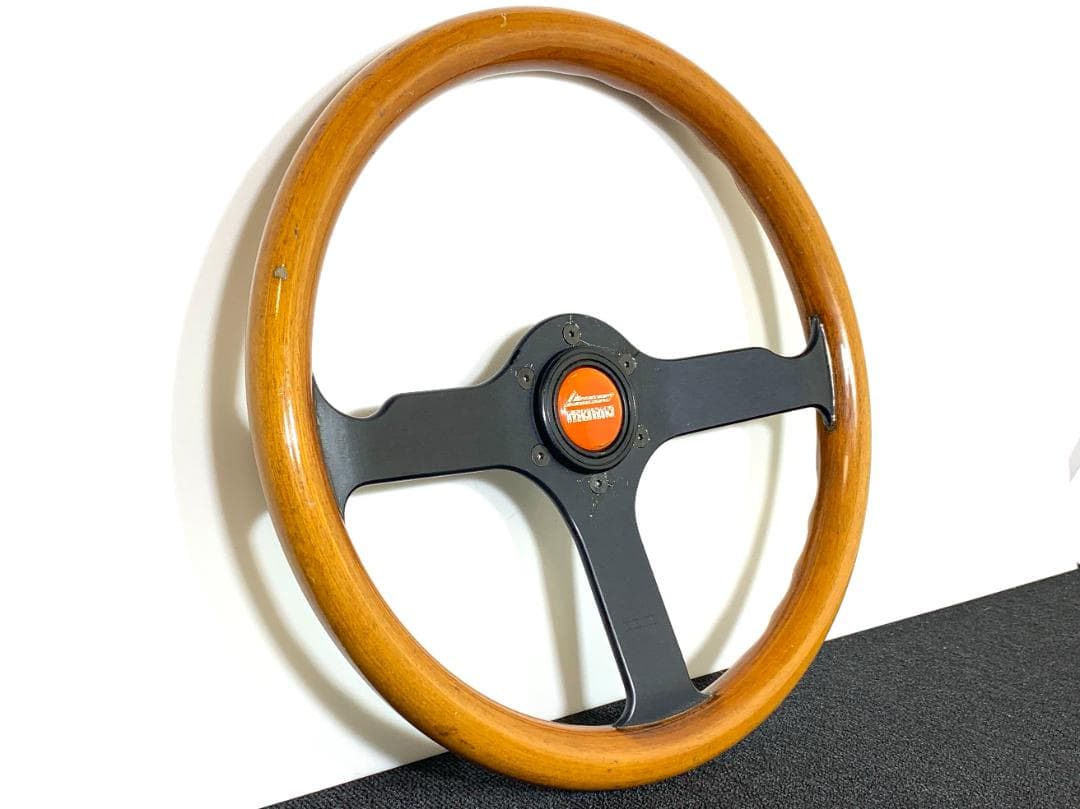 モモ TYP FL35 ウッド ステアリング 34.5Φ 希少 欧州専売モデル