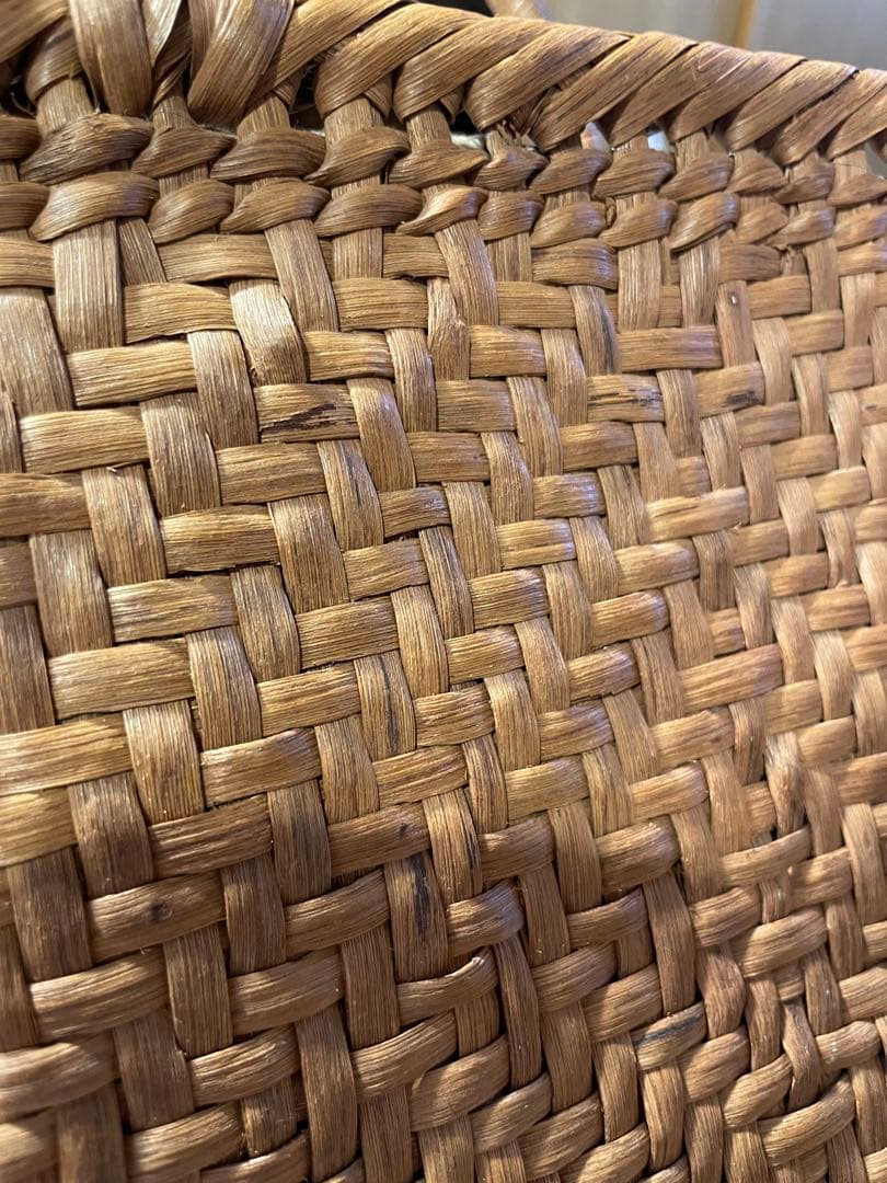 国産 信州山葡萄籠バッグ 内布付き 網代編み 保護猫支援