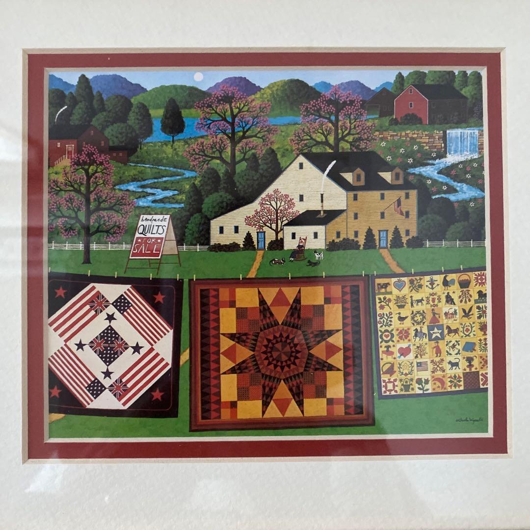Charles Wysocki アメリカ風景画 カントリーキルト 額縁 - メルカリ