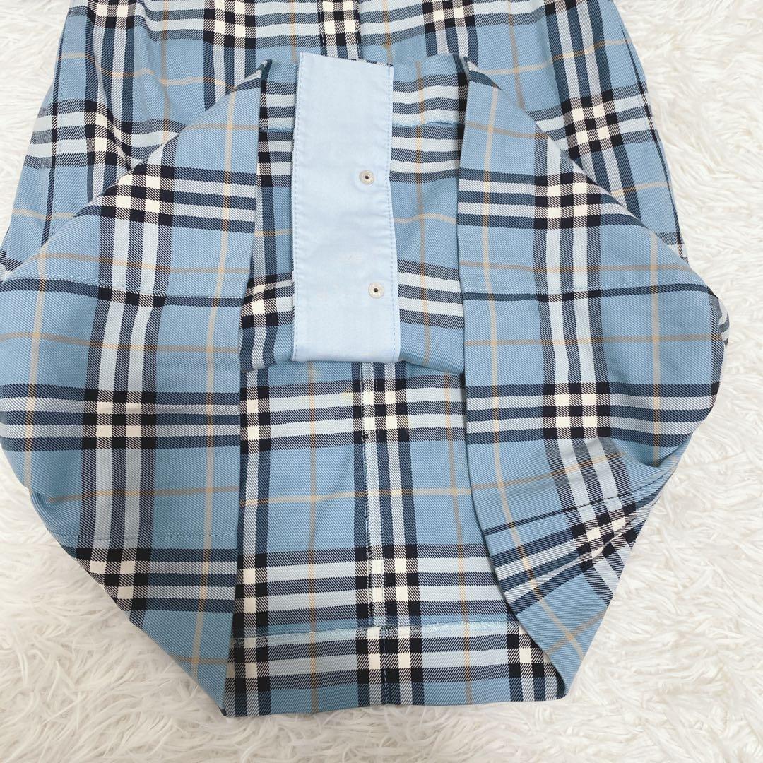 希少美品 バーバリーブルーレーベル ノバチェック シャツワンピース