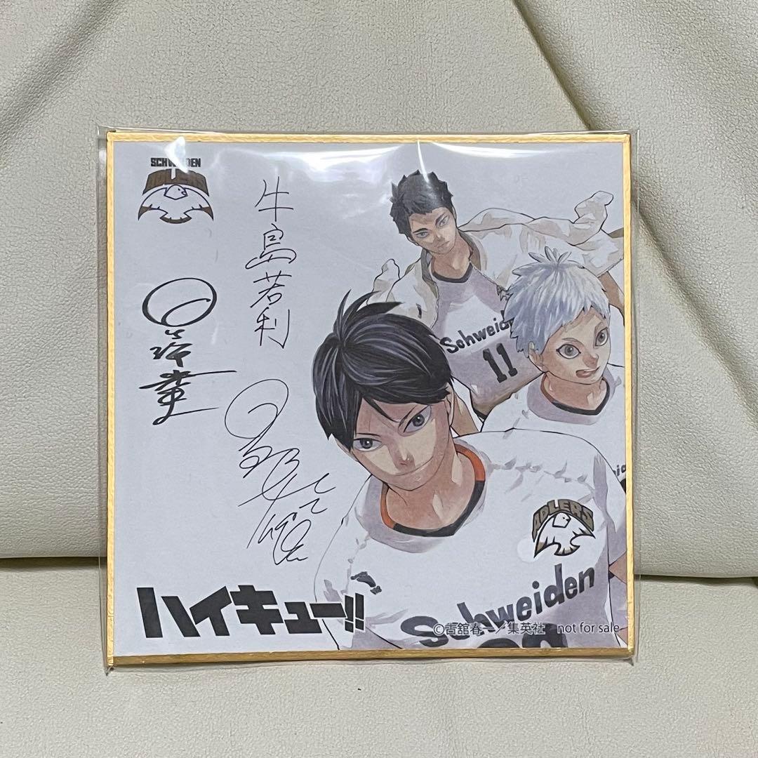 ハイキュー!! 完成記念 サイン入りミニ色紙 シュヴァイデンアドラーズ