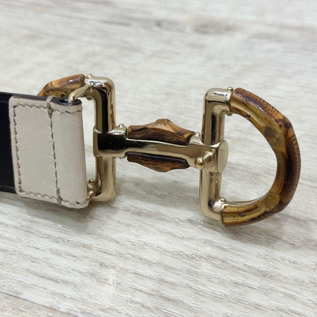 た*か様 希少 美品 オールドグッチ ベルト バンブー ホースビット