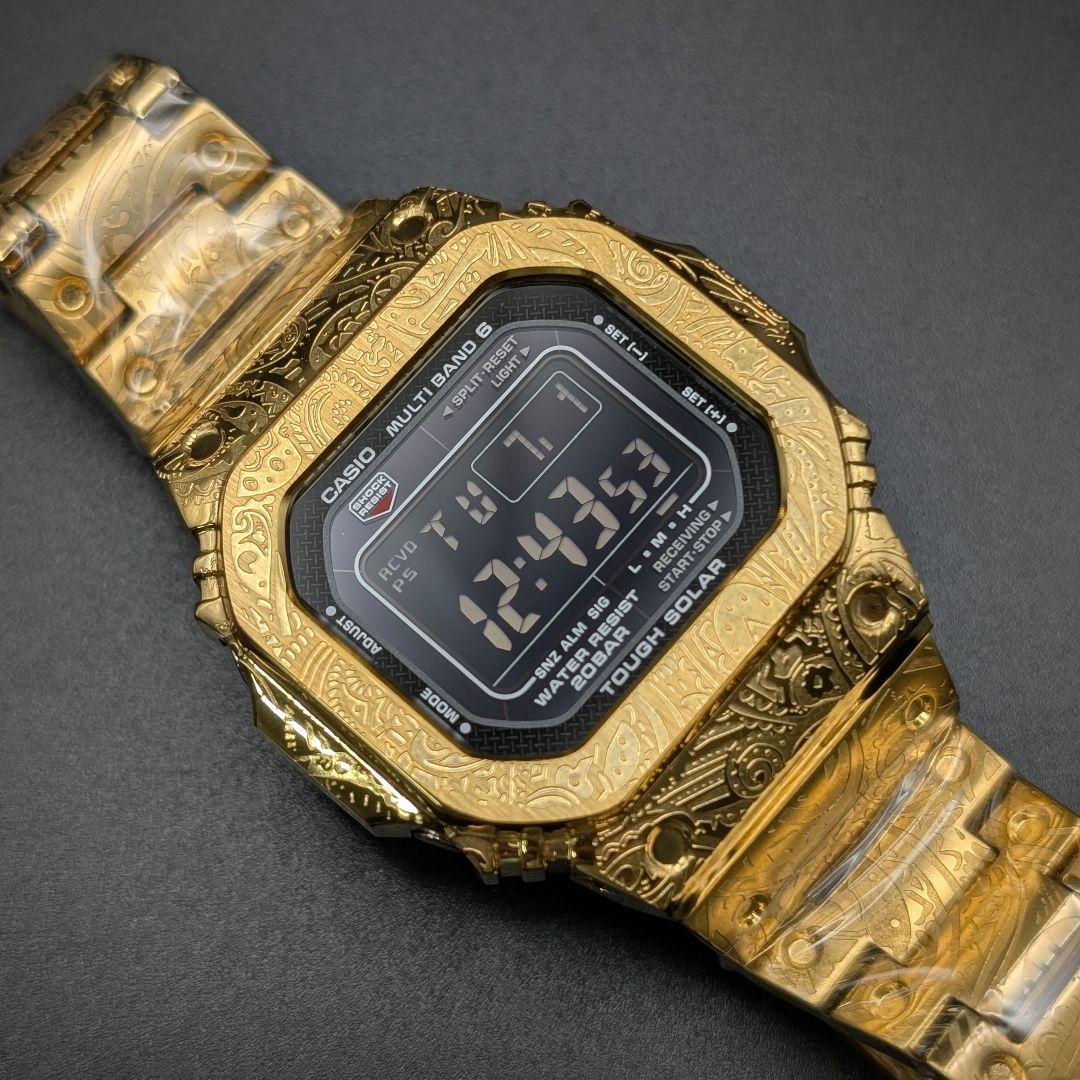 美品 G-SHOCK GWM5610Uタフソーラー高輝度LEDペイズリーゴールド