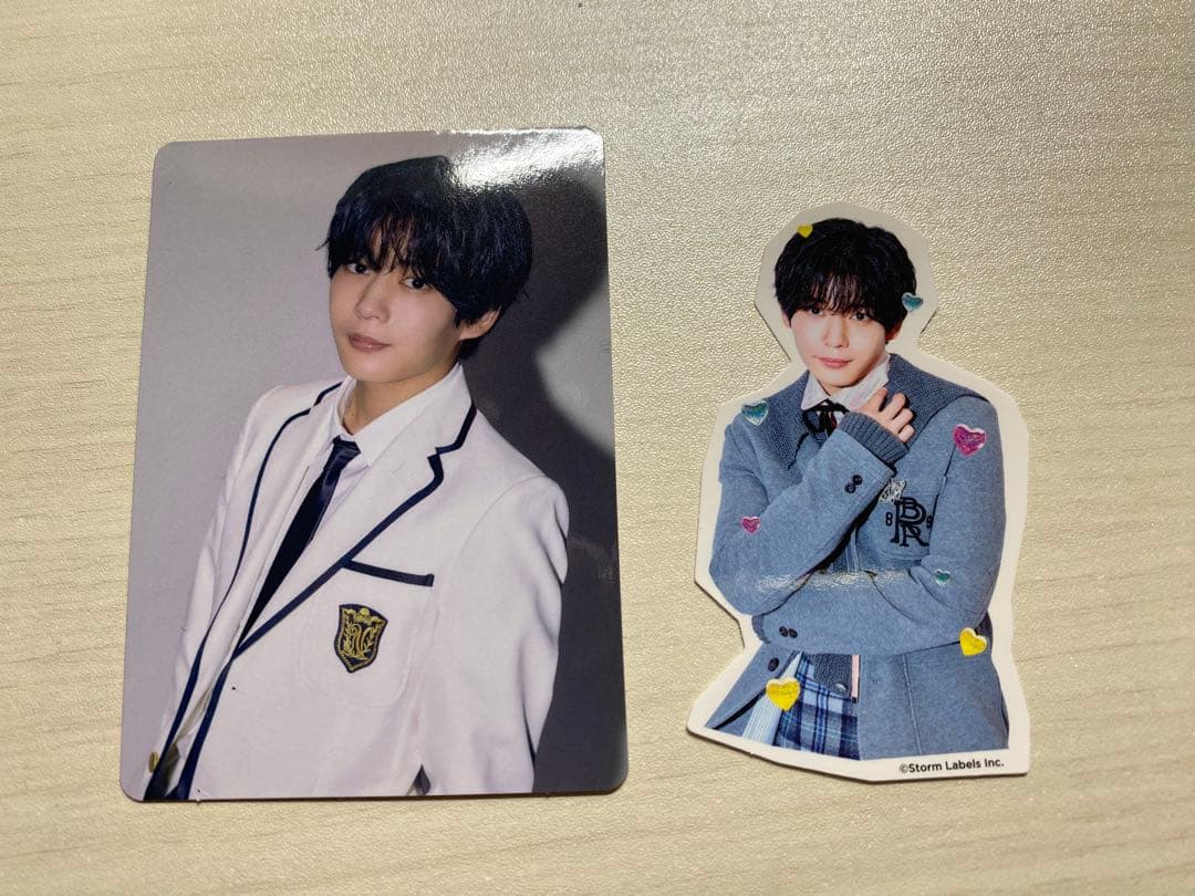 なにわ男子 長尾謙杜 トレカ ステッカー HARDWORK ファミクラ限定盤