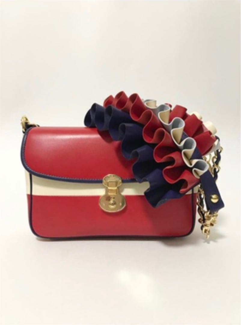 tortoago トルトアーゴ幻の3wayフリルバッグred x black