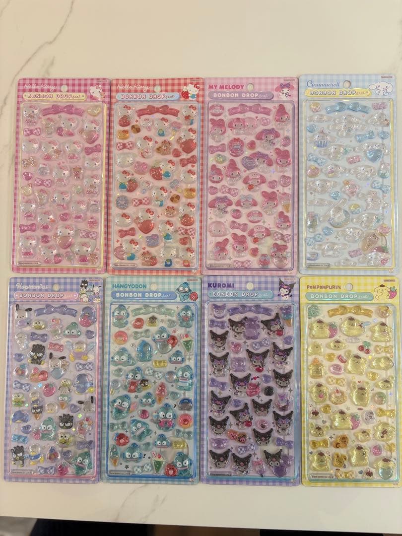 正規品サンリオボンボンドロップシール8種 とミニ8種 全16種 サンスター文具 正規品 ボンボンドロップシールmini サンリオ 全8種