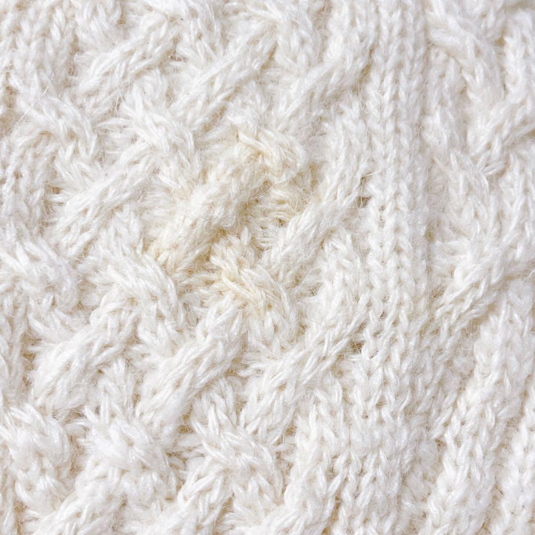 バーバリーブルーレーベル アンゴラ混ケーブルニットカーディガン