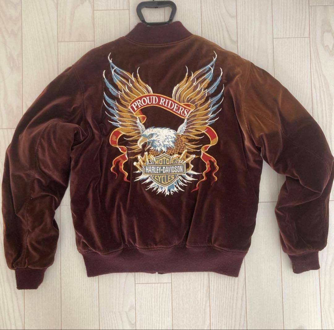 希少90s Harley-Davidson スカジャンベロア別珍 L - メルカリ