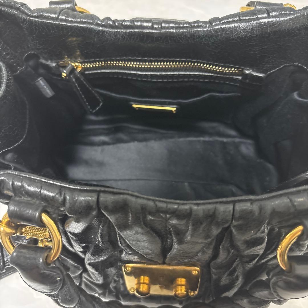 miu miu マテラッセ vitello lux 2way アーカイブレザー - メルカリ