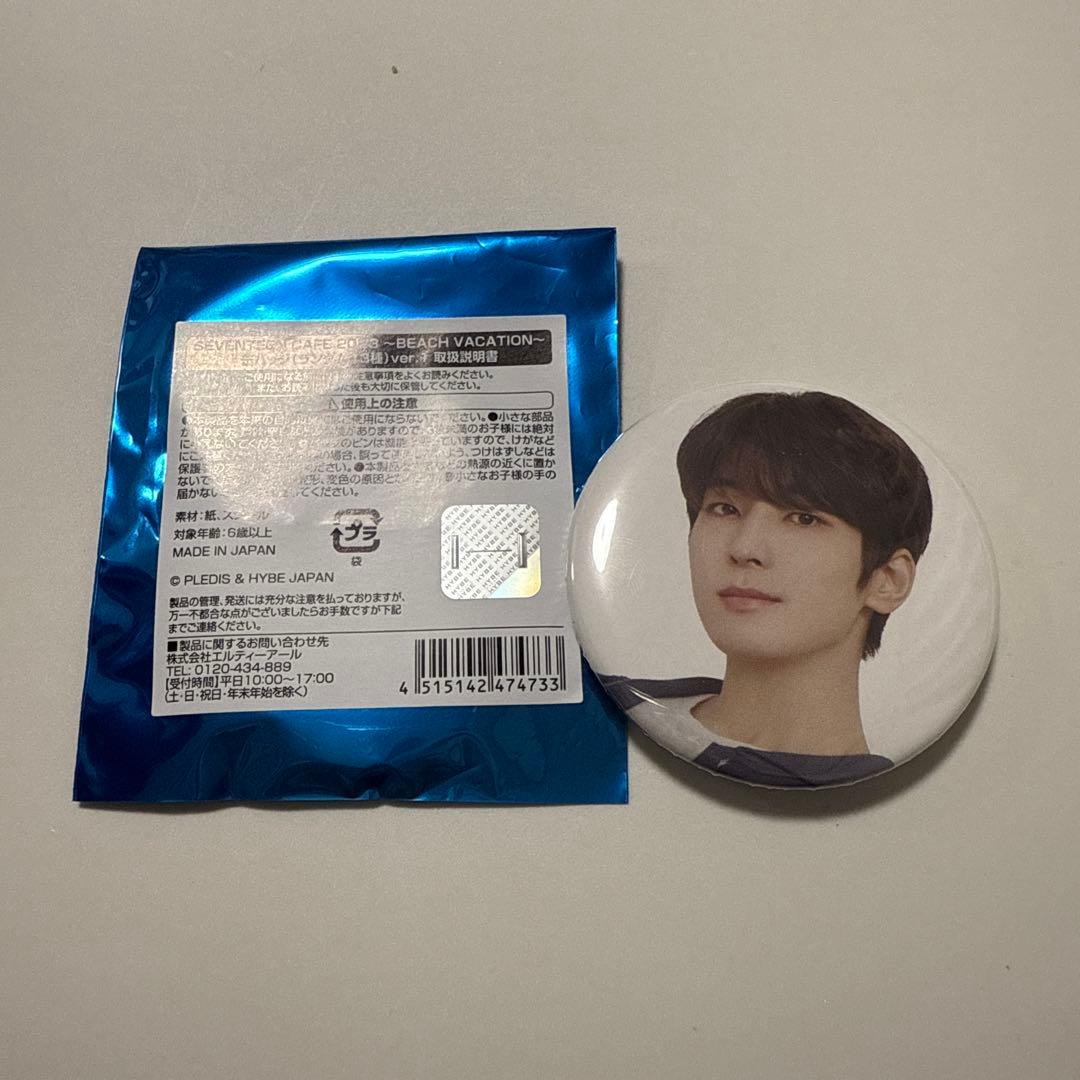 SEVENTEEN セブチカフェ 缶バッジ ウォヌ - メルカリ