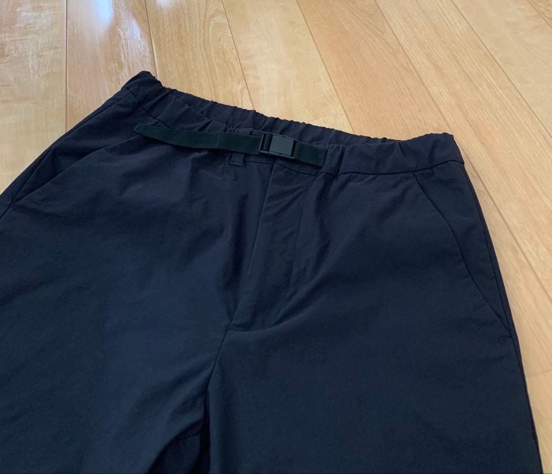 ジーユー ストレッチ テーパードイージーパンツ M ネイビー - メルカリ