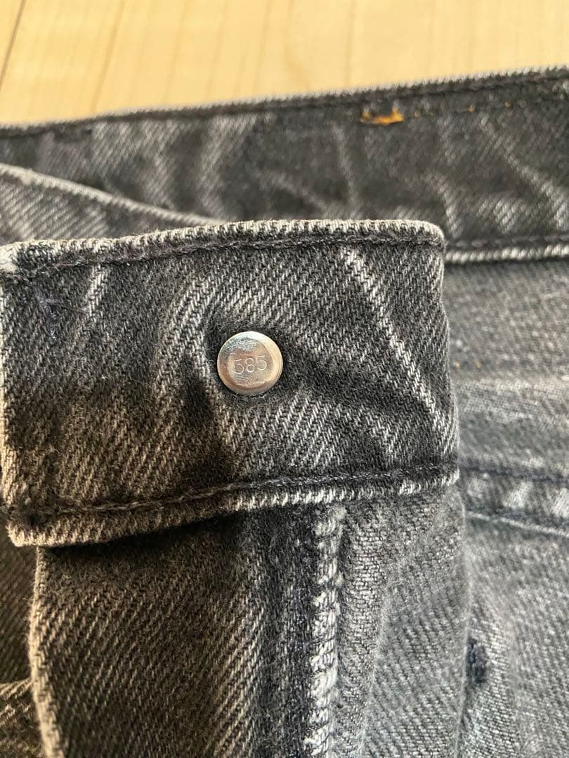 値下げ)リーバイスブラックデニム505 W33 L30 ®️オレンジタブ - メルカリ