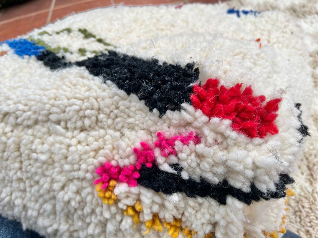 m*i様 モロッコ プフ pouf アジラル オットマン クッション ラグ 13