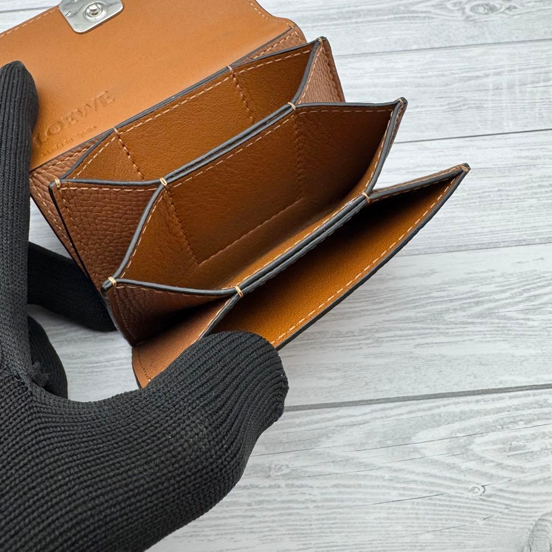 極美品】ロエベ カードホルダー 名刺入れ アナグラム ライトブラウン