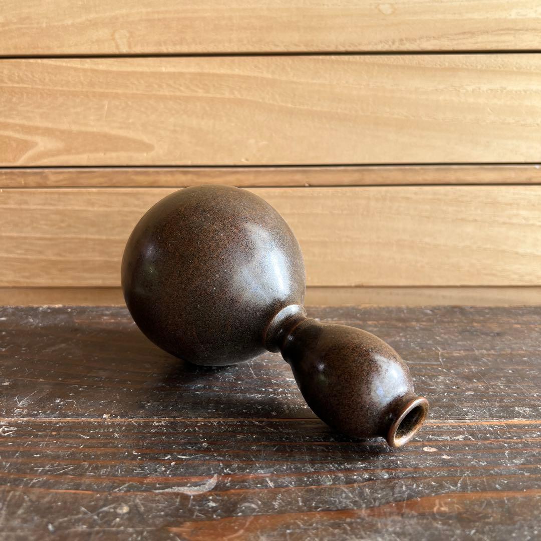 瓢箪 沈壽官窯 黒薩摩瓢花瓶 - メルカリ