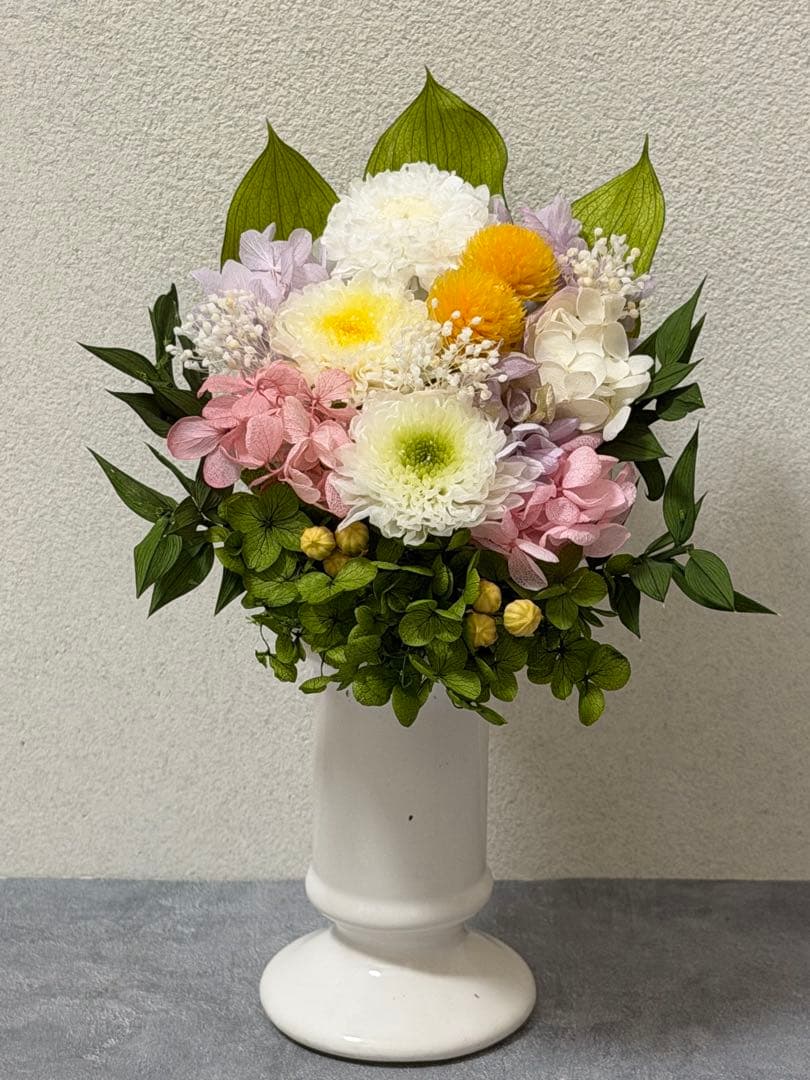 プリザーブドフラワー仏花一基 菊 - メルカリ