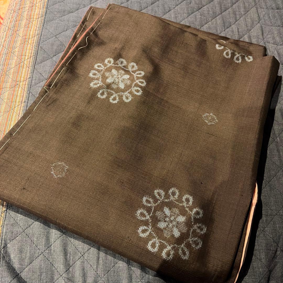 大島紬 正絹 仕付け糸付き - メルカリ