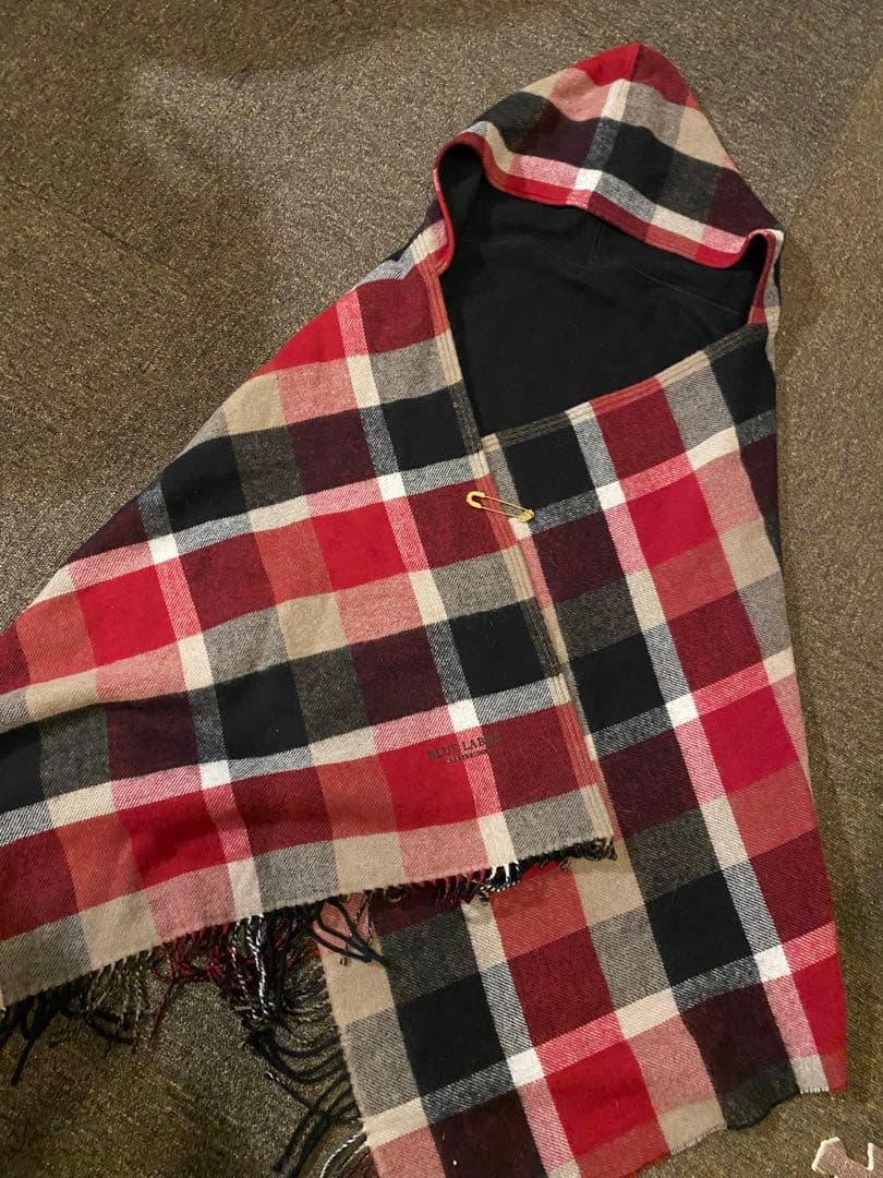 ブルーレーベルクレストブリッジ ノバチェック柄 フード付大人可愛い