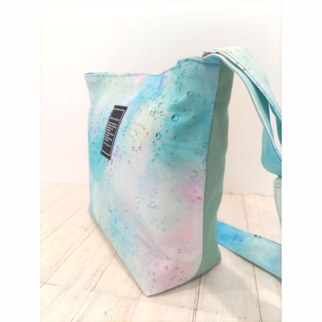 おたま様 仕切りポケット付ショルダーバッグ ファスナートート ミニ財布