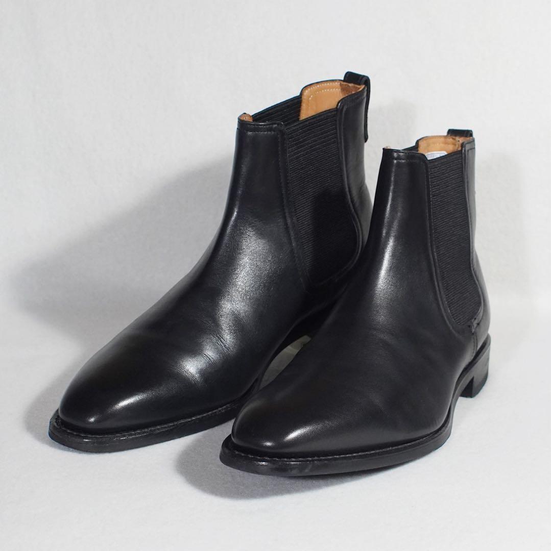 栃木レザー《リーガル》サイドゴアブーツ(24.5)黒 美品 19CL オーソ