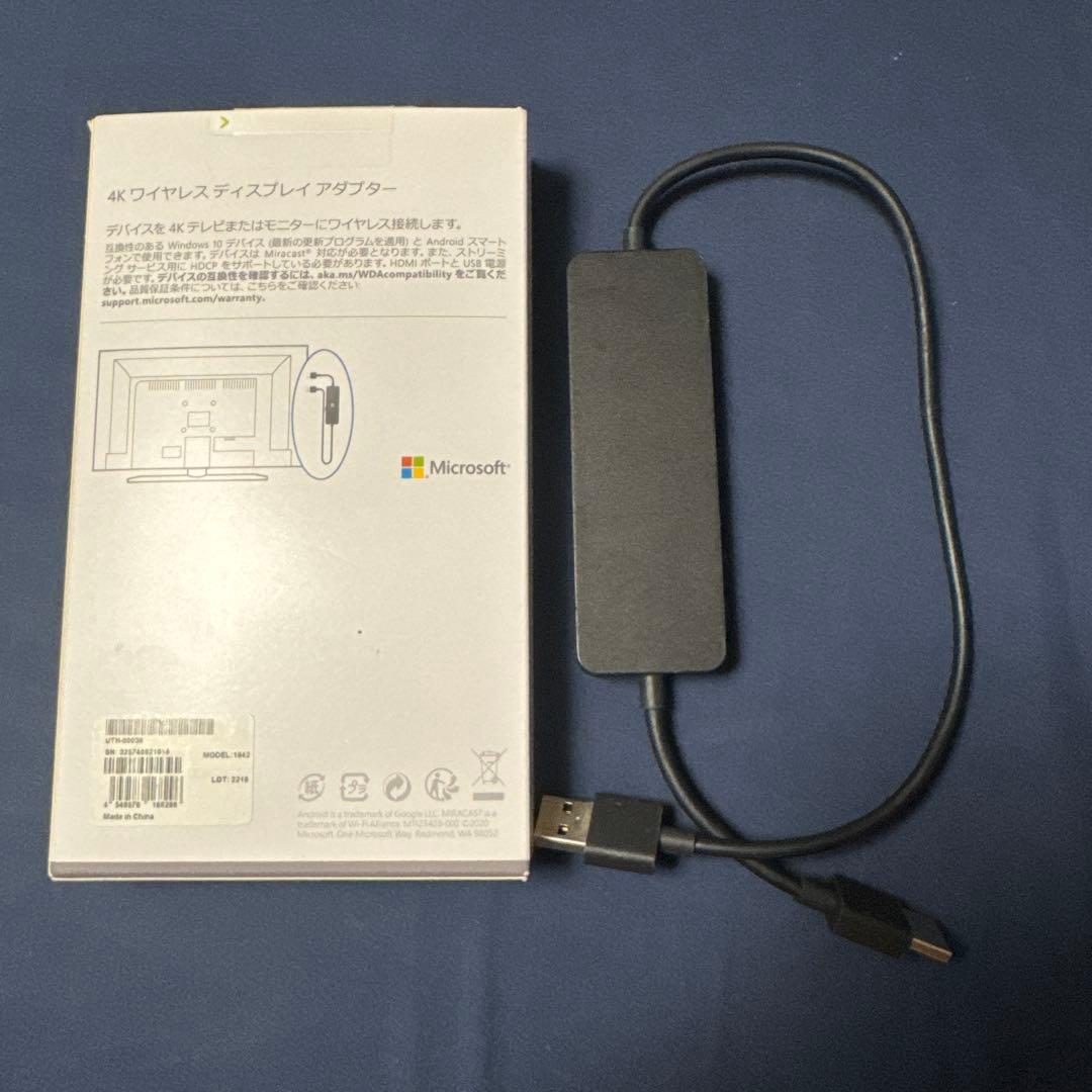 美品】Microsoft 4K ワイヤレスアダプター UTH-00036 - メルカリ